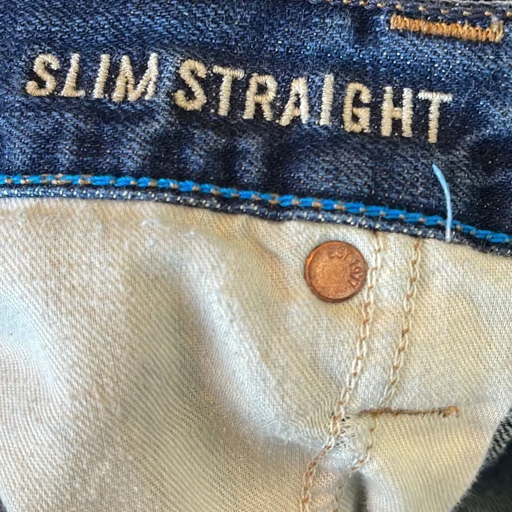 American Eagle Slim Straight Men’s Jeans size 34 x 32 - Picture 7 of 8